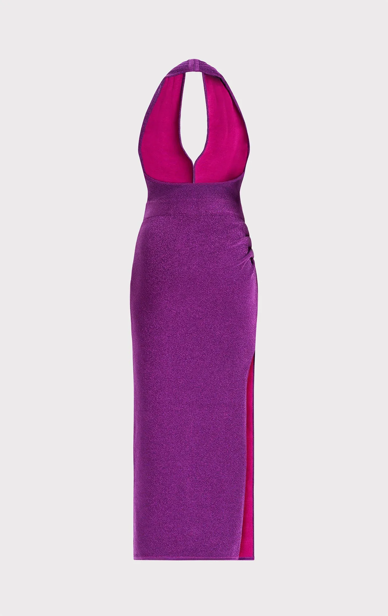 METALLIC HALTER PLUNGE GOWN sold by Herve Leger product image thumbnail 3