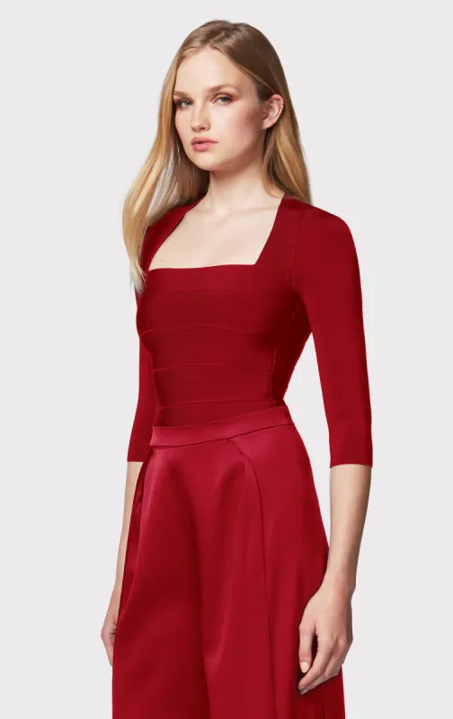 ICON SQUARE NECK TOP sold by Herve Leger