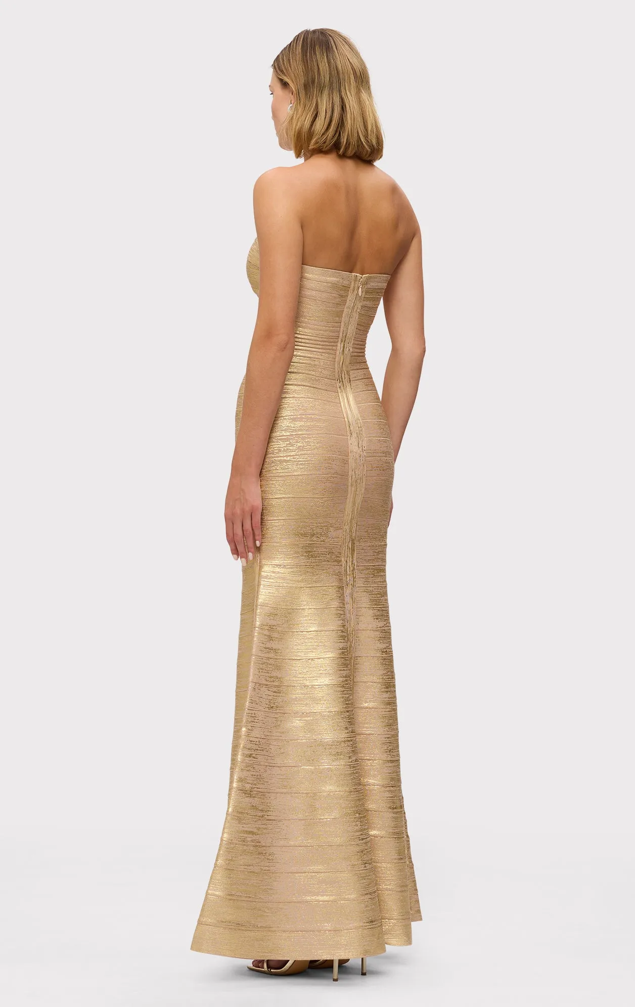 THE METALLIC SARA GOWN sold by Herve Leger product image thumbnail 3