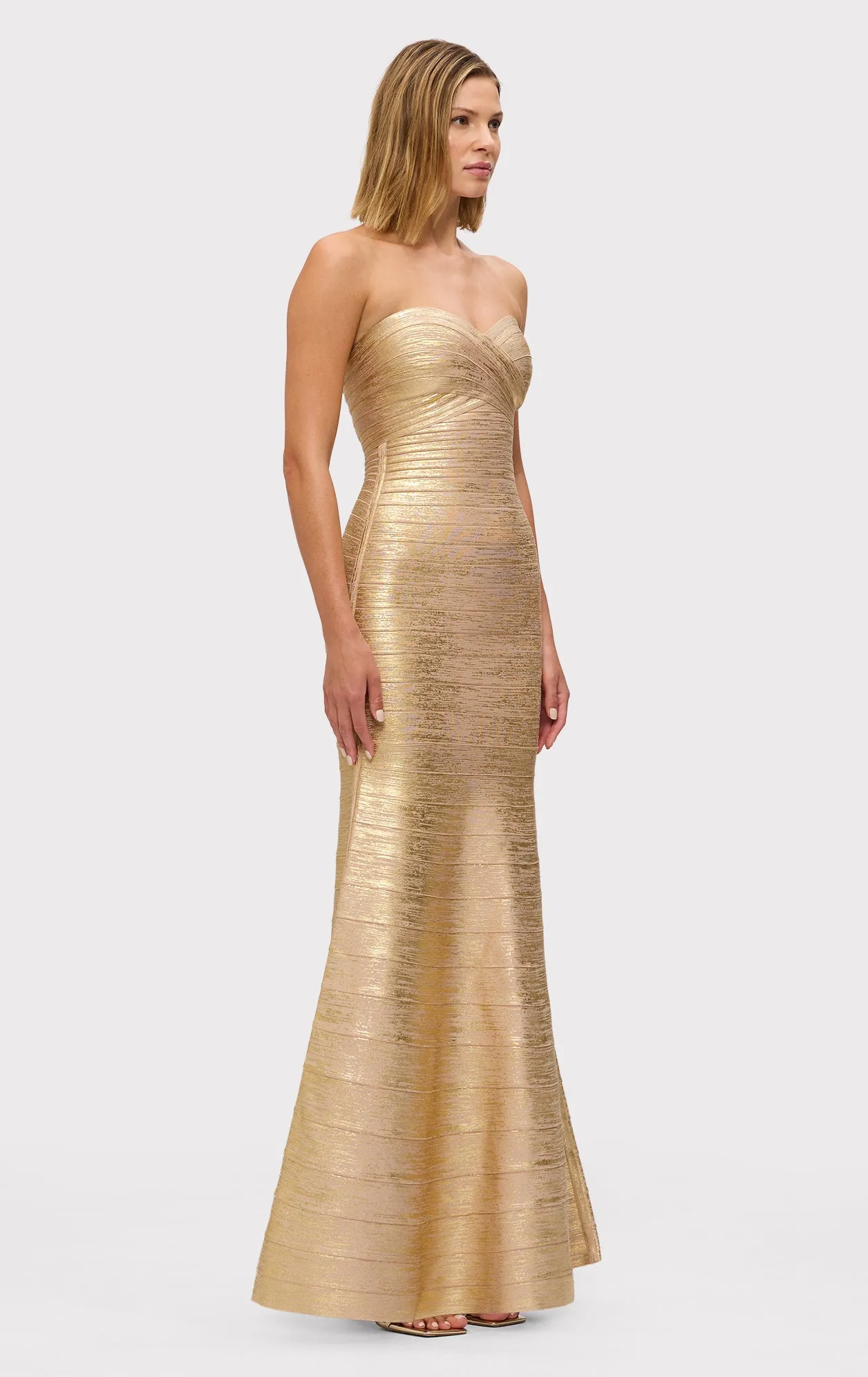THE METALLIC SARA GOWN sold by Herve Leger product image thumbnail 5