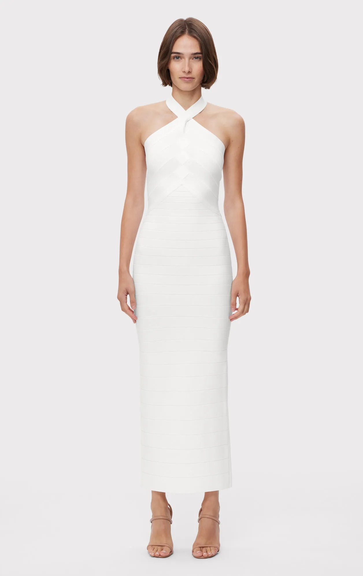 ICON BANDAGE HALTER GOWN sold by Herve Leger