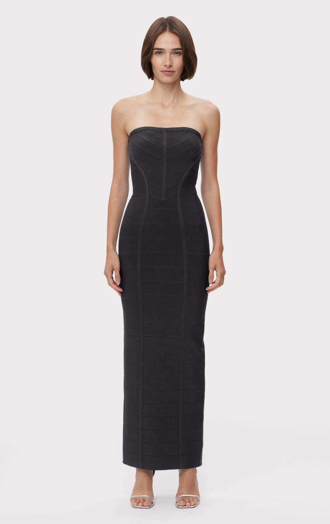 ICON CHEVRON BUSTIER GOWN sold by Herve Leger