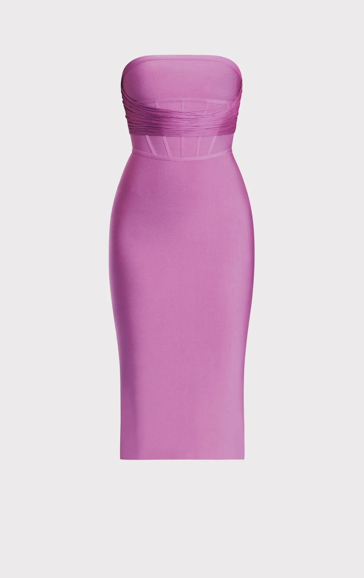 DRAPED STRAPLESS FRINGE MIDI DRESS sold by Herve Leger product image thumbnail 3