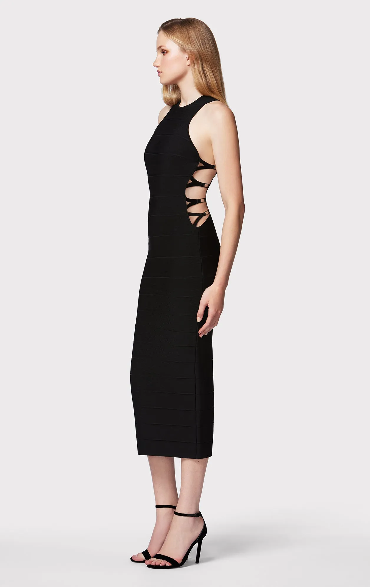 BANDAGE MIDI DRESS W/ STRAPPY HARDWARE sold by Herve Leger product image thumbnail 4