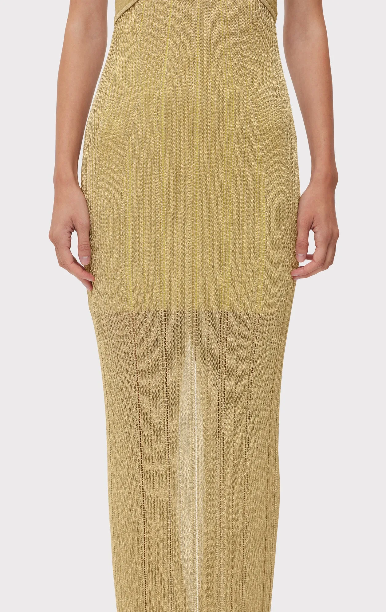 METALLIC TEXTURED RIB GOWN sold by Herve Leger product image thumbnail 5