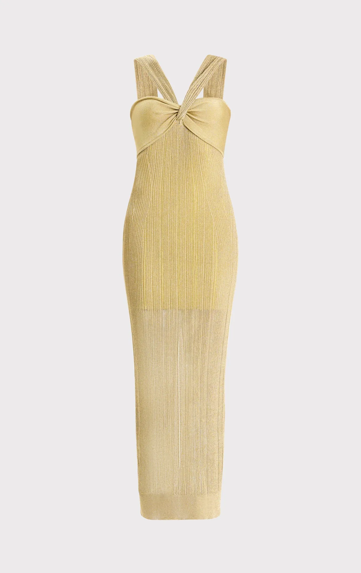 METALLIC TEXTURED RIB GOWN sold by Herve Leger product image thumbnail 2