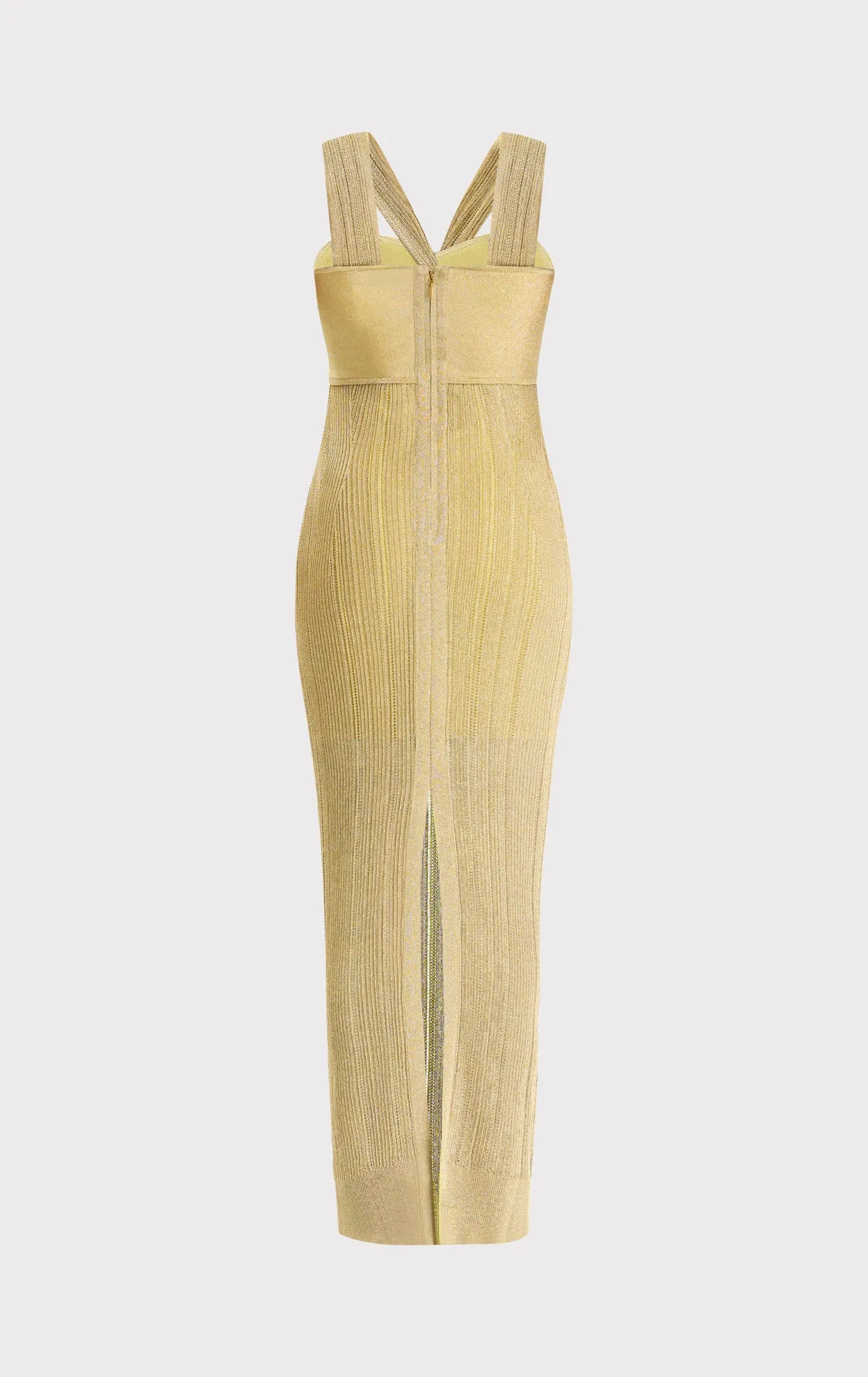 METALLIC TEXTURED RIB GOWN sold by Herve Leger product image thumbnail 3