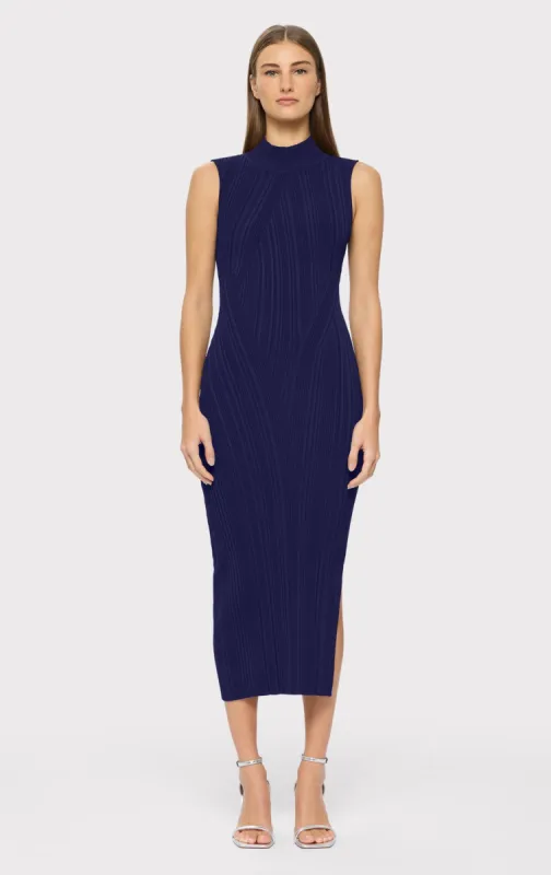 RIB KNIT SLEEVELESS TURTLENECK DRESS sold by Herve Leger