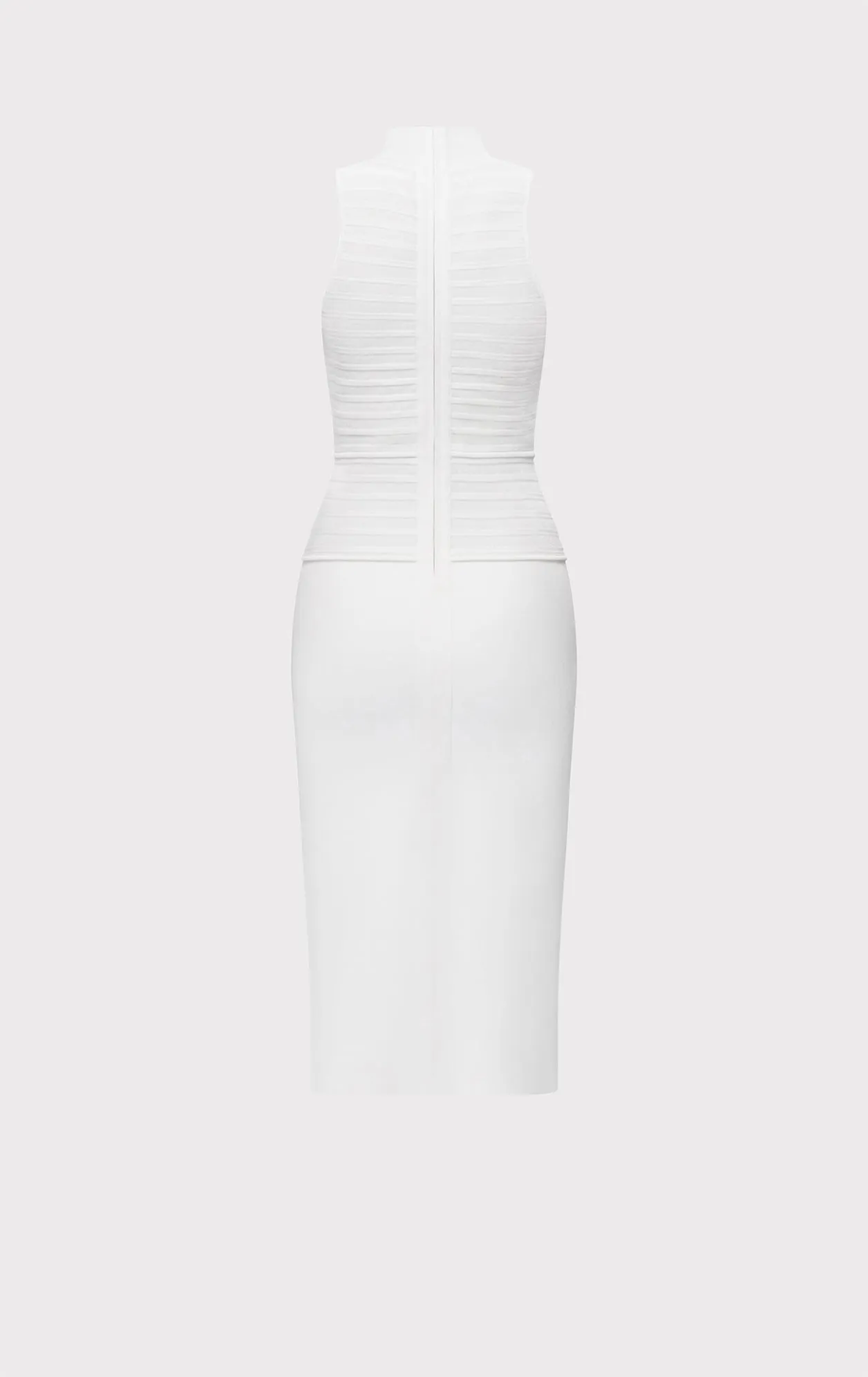 GATHERED CHENILLE STRIPE S/L MIDI DRESS sold by Herve Leger product image thumbnail 3