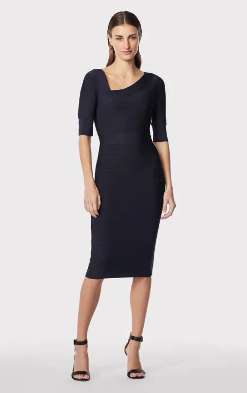 ASYMMETRIC STRAPPY ICON DRESS sold by Herve Leger