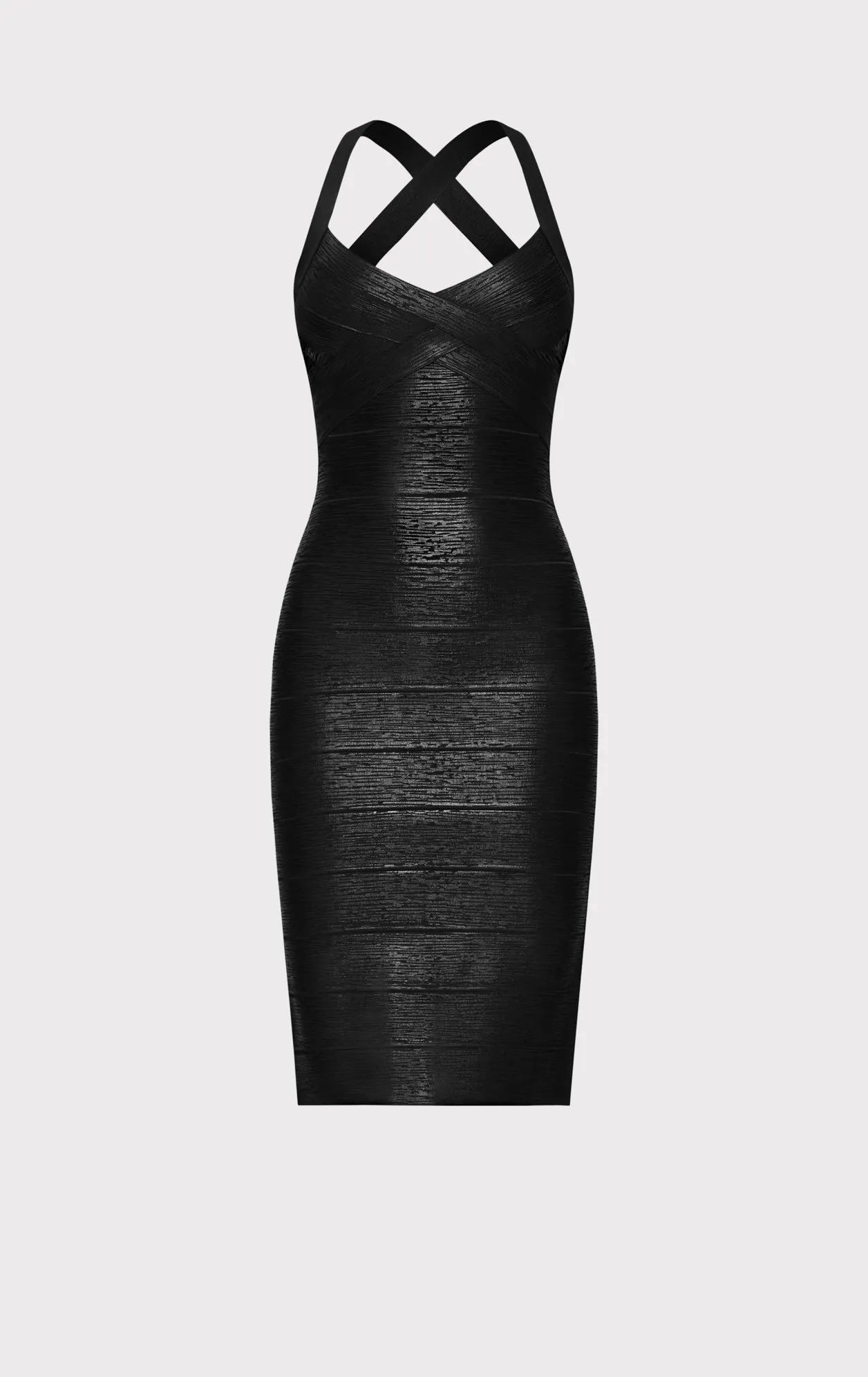 FOIL OPEN X BACK WEAVED FRONT DRESS sold by Herve Leger product image thumbnail 2