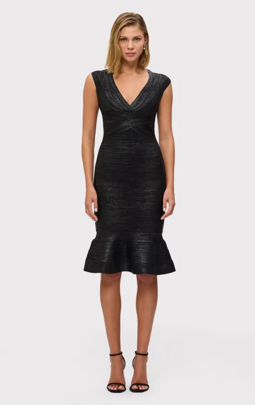 THE METALLIC SOPHIE DRESS sold by Herve Leger