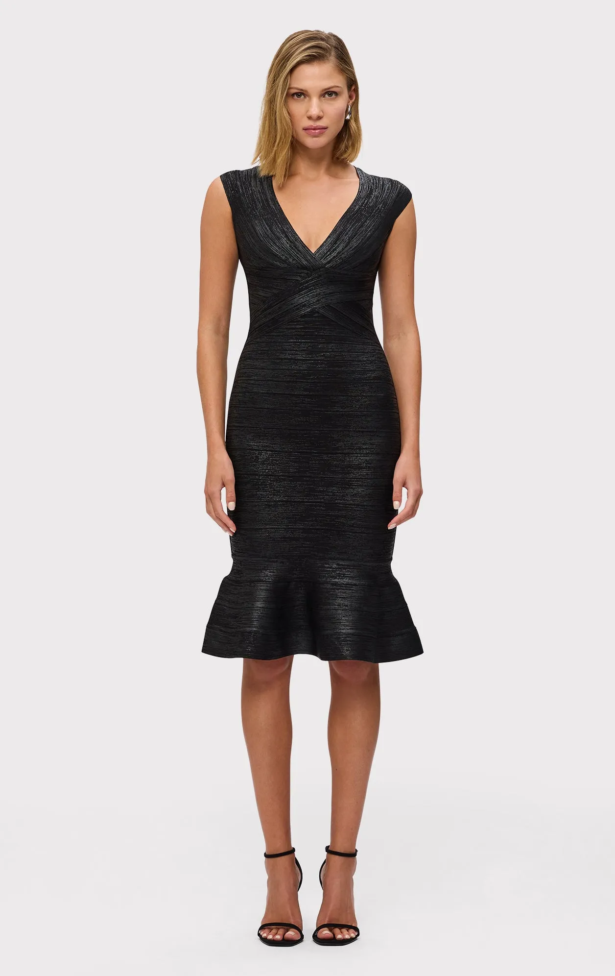 THE METALLIC SOPHIE DRESS sold by Herve Leger