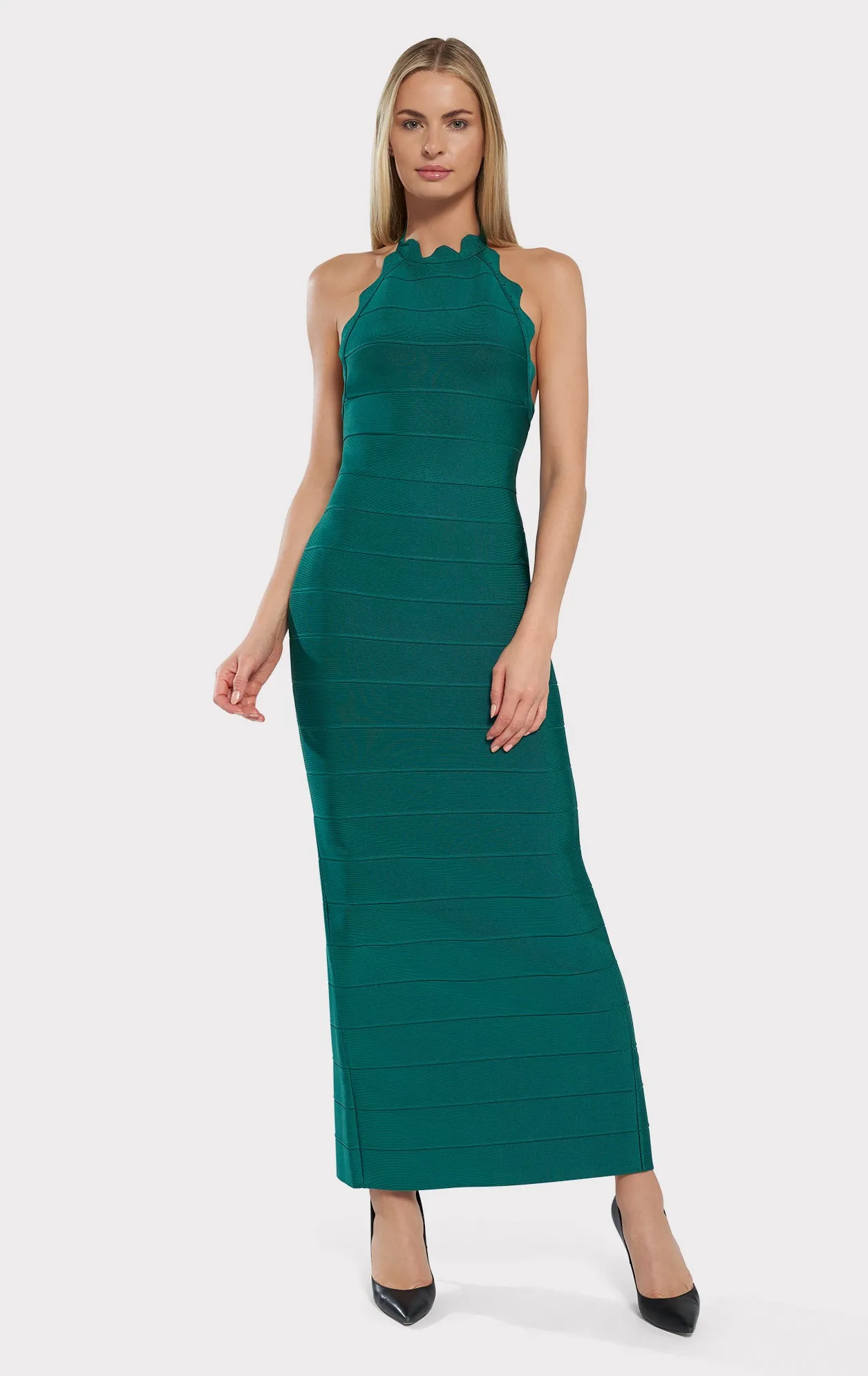 SCALLOP EDGE GOWN sold by Herve Leger