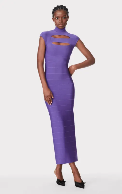 ICON CAP SLEEVE CUT-OUT GOWN sold by Herve Leger