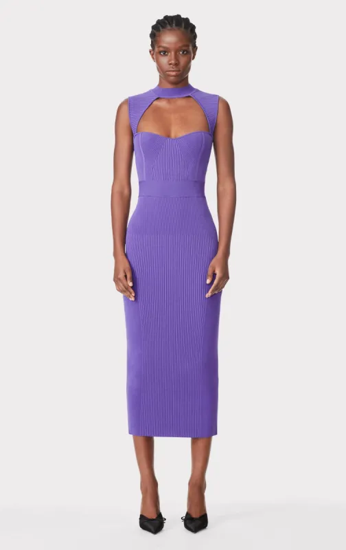 MIXED RIB MIDI DRESS sold by Herve Leger