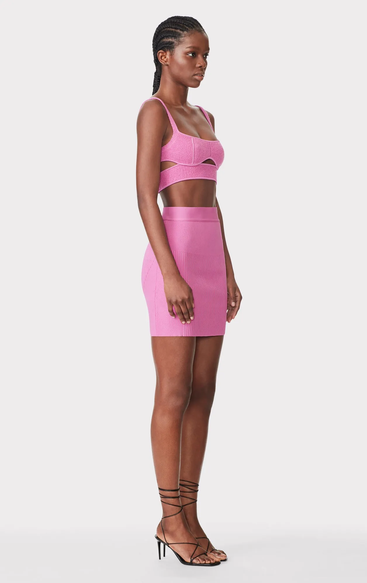 MIXED RIB MINI SKIRT sold by Herve Leger product image thumbnail 4