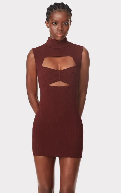 OTTOMAN CUT OUT MINI DRESS sold by Herve Leger