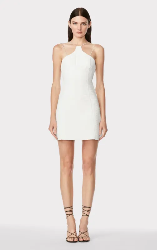Ottoman Mini Dress with Crystal Chain sold by Herve Leger