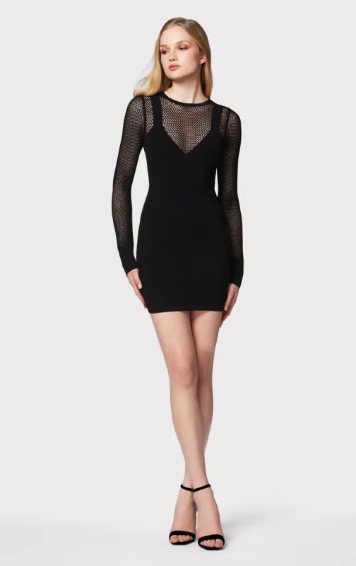 MIXED POINTELLE MINI DRESS sold by Herve Leger