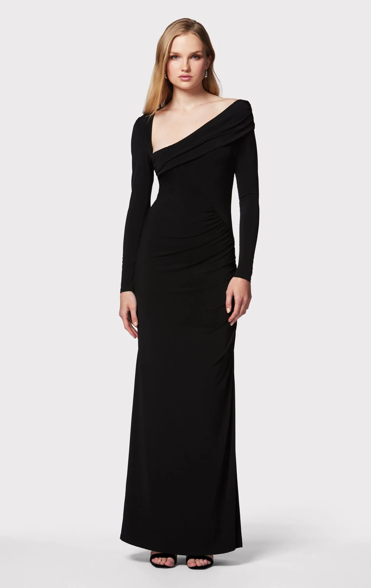 RUCHED JERSEY ASYMMETRIC GOWN sold by Herve Leger