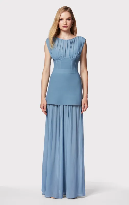 MILANO CORSET GOWN W/ SILK RUCHED CHIFFON sold by Herve Leger