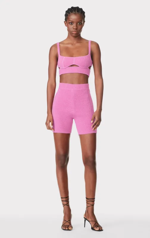 MOHAIR HIGH WAIST DOUBLE KNIT BIKE SHORTS sold by Herve Leger