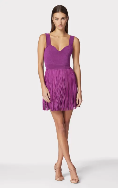 FRINGE OTTOMAN SWEETHEART MINI DRESS sold by Herve Leger