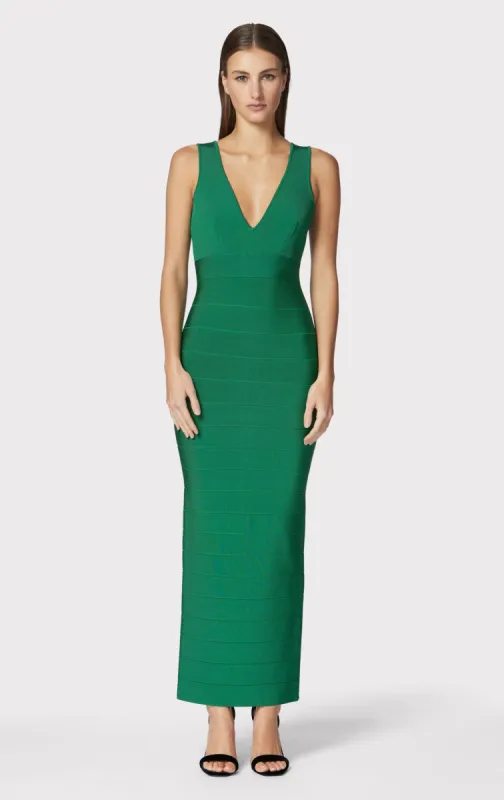 ICON PLUNGING V NECK GOWN sold by Herve Leger