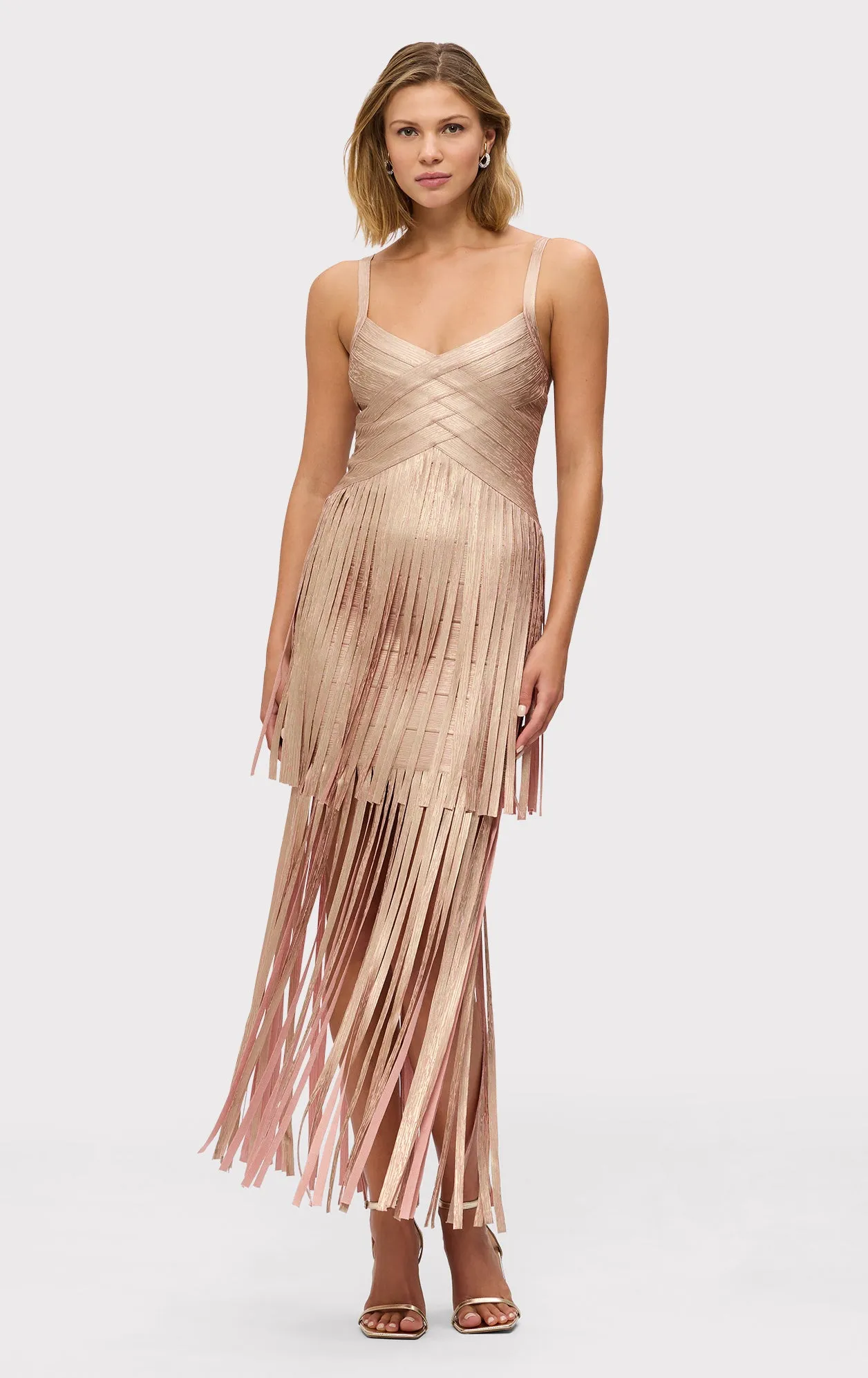 THE METALLIC VIVIENNE GOWN sold by Herve Leger product image thumbnail 3