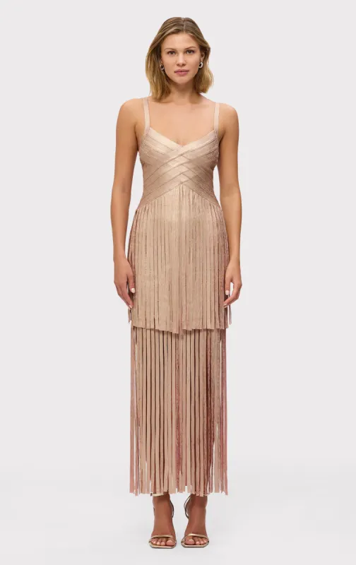 THE METALLIC VIVIENNE GOWN sold by Herve Leger