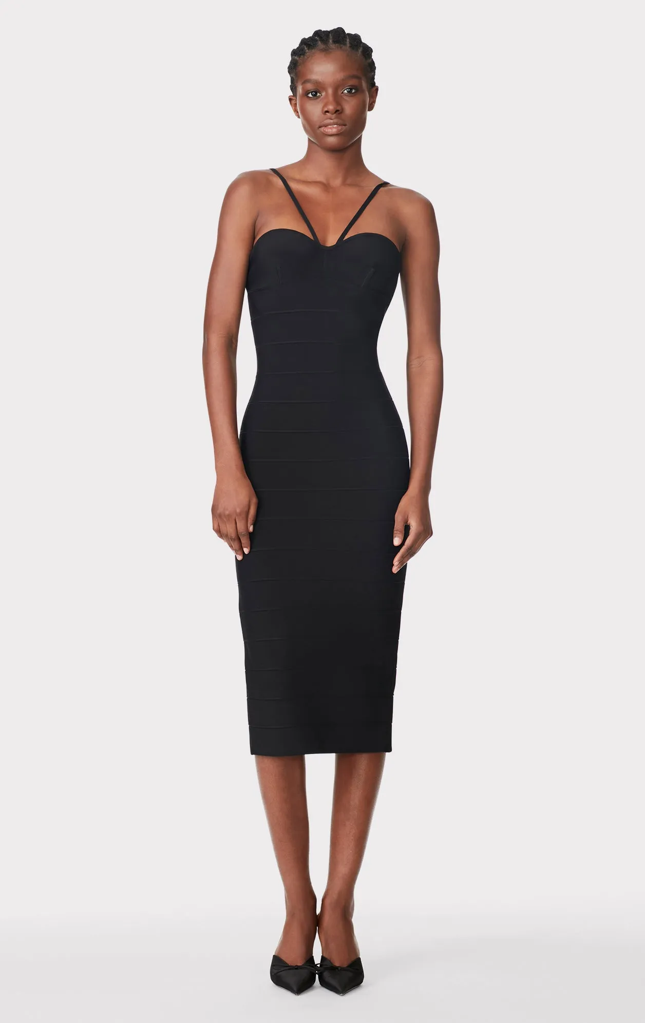 ICON STRAPPY SWEETHEART MIDI DRESS sold by Herve Leger