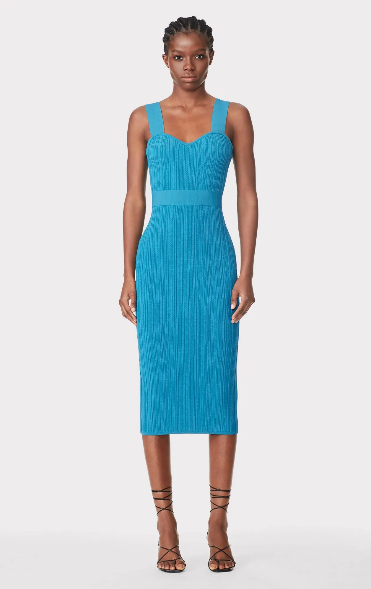 RIBBED POINTELLE MIDI DRESS sold by Herve Leger
