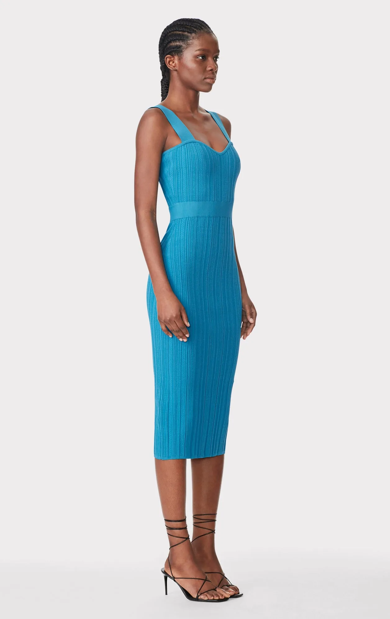 RIBBED POINTELLE MIDI DRESS sold by Herve Leger product image thumbnail 4