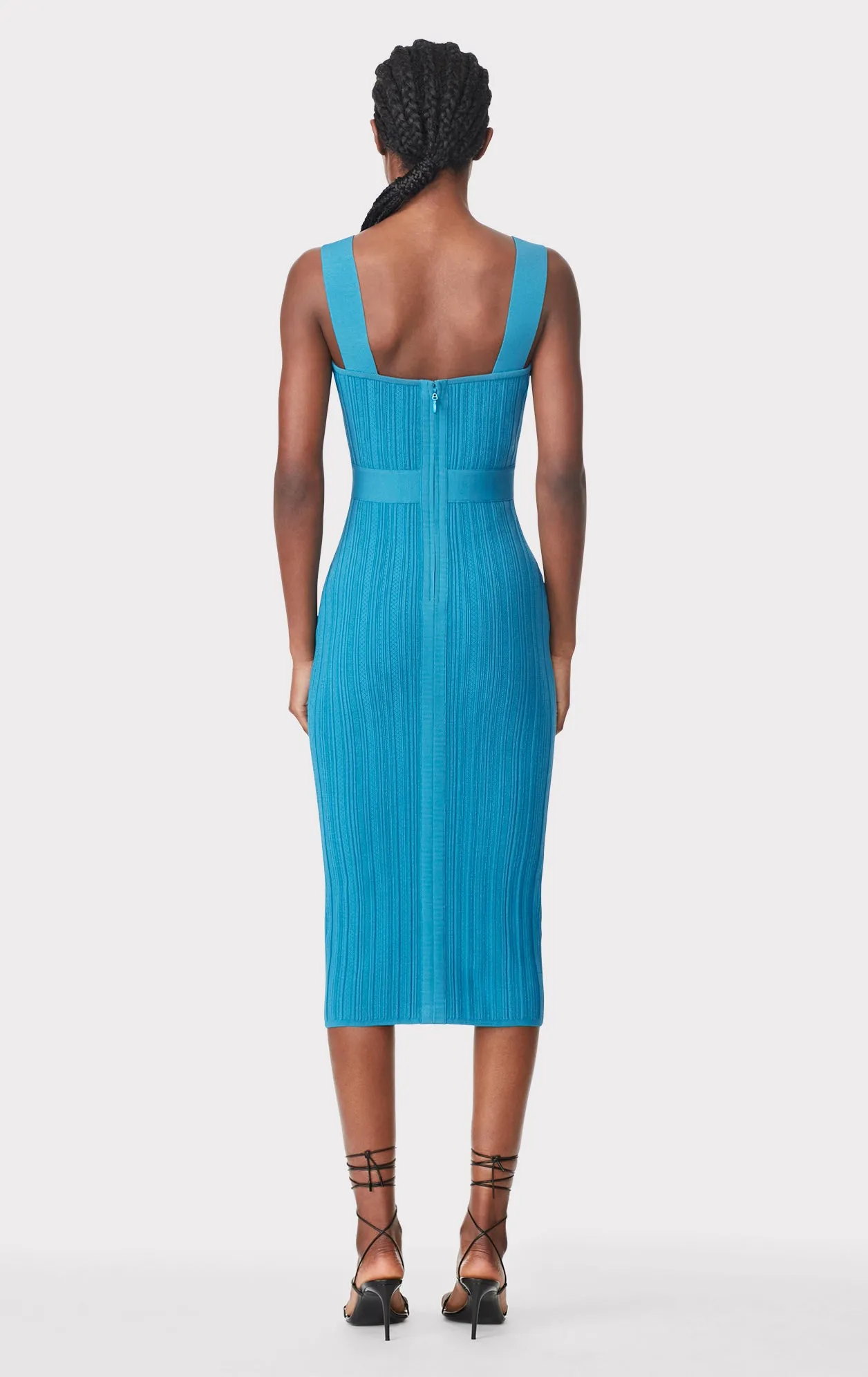 RIBBED POINTELLE MIDI DRESS sold by Herve Leger product image thumbnail 5