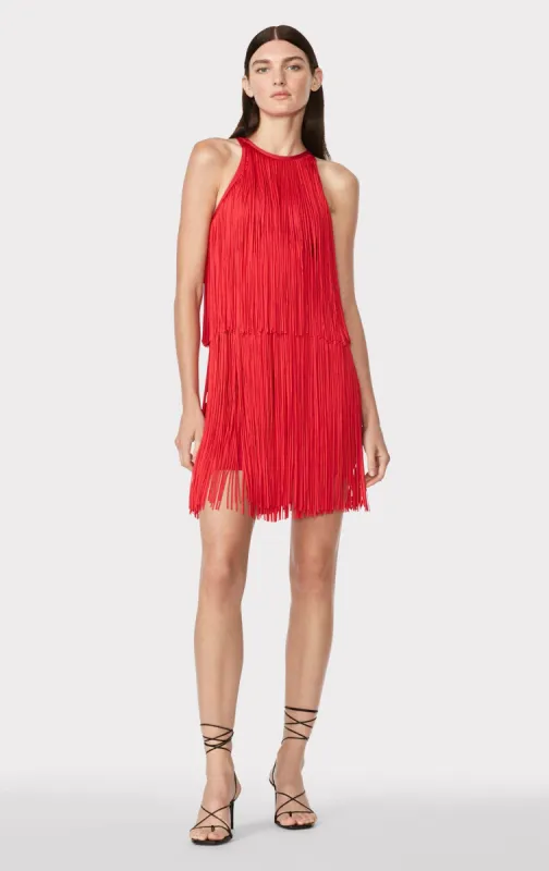 Tiered Fringe Mini Dress sold by Herve Leger