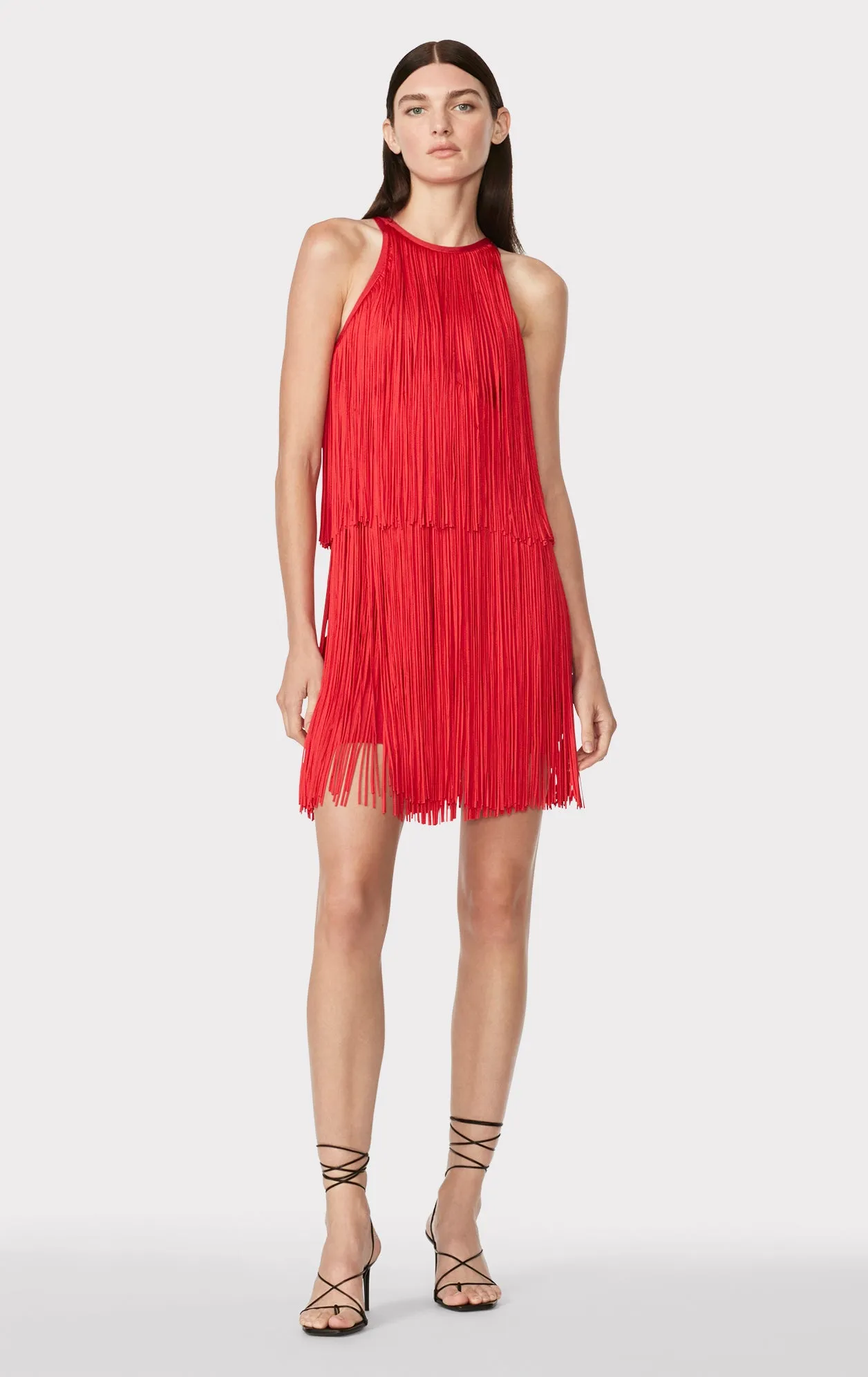 Tiered Fringe Mini Dress sold by Herve Leger