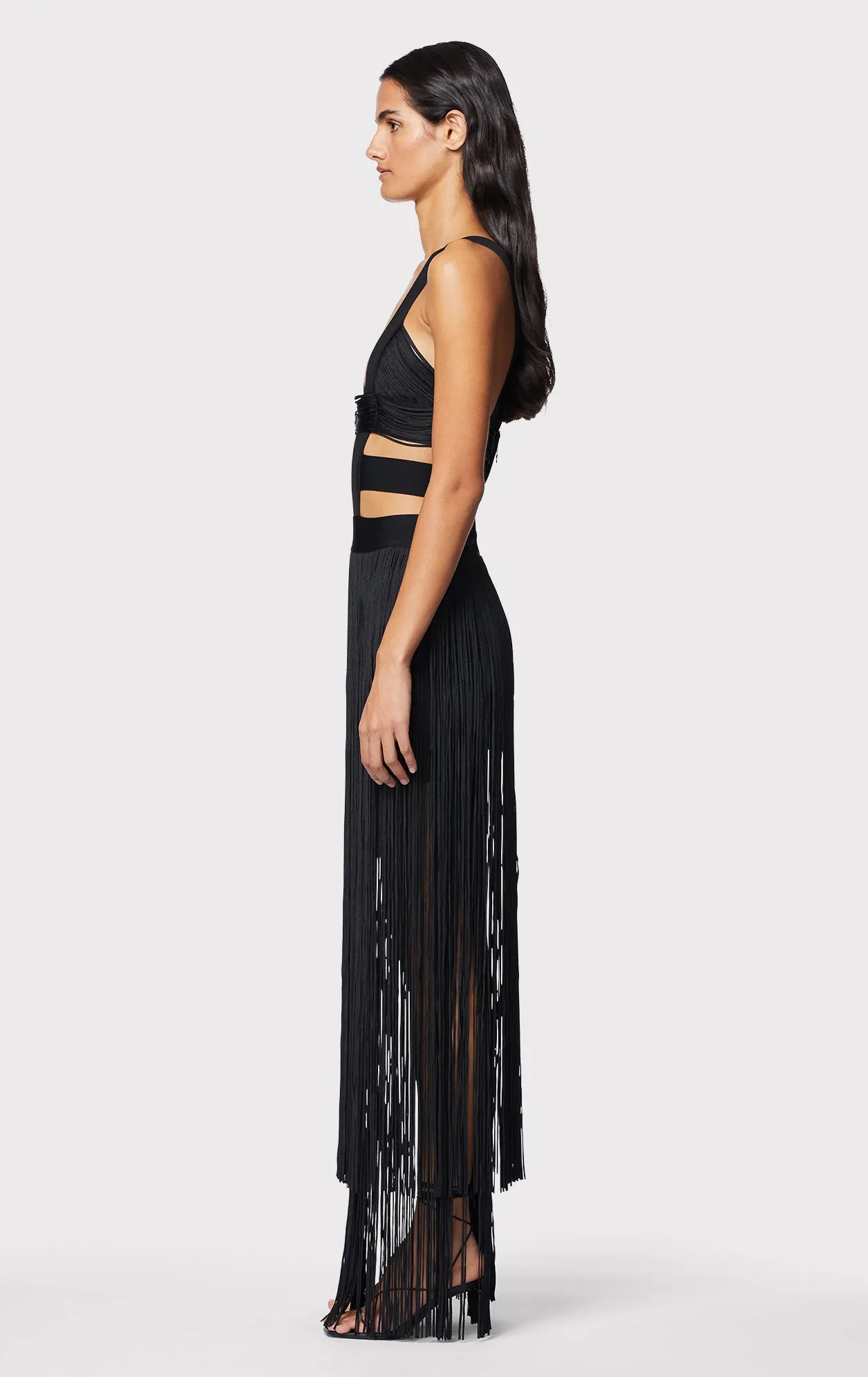 LOW WAIST BANDED FRINGE GOWN sold by Herve Leger product image thumbnail 4
