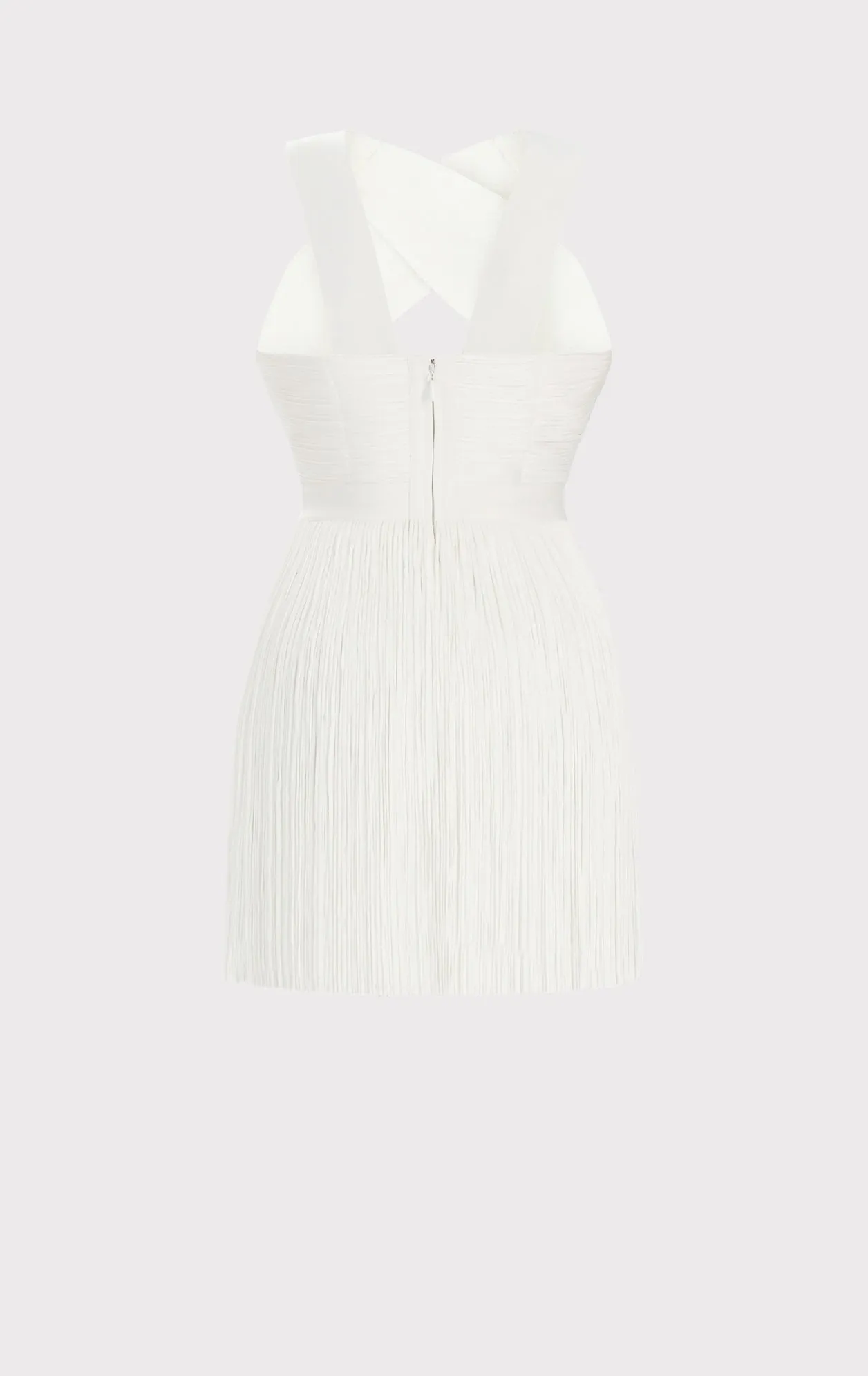 CROSSOVER HALTER FRINGE MINI DRESS sold by Herve Leger product image thumbnail 3