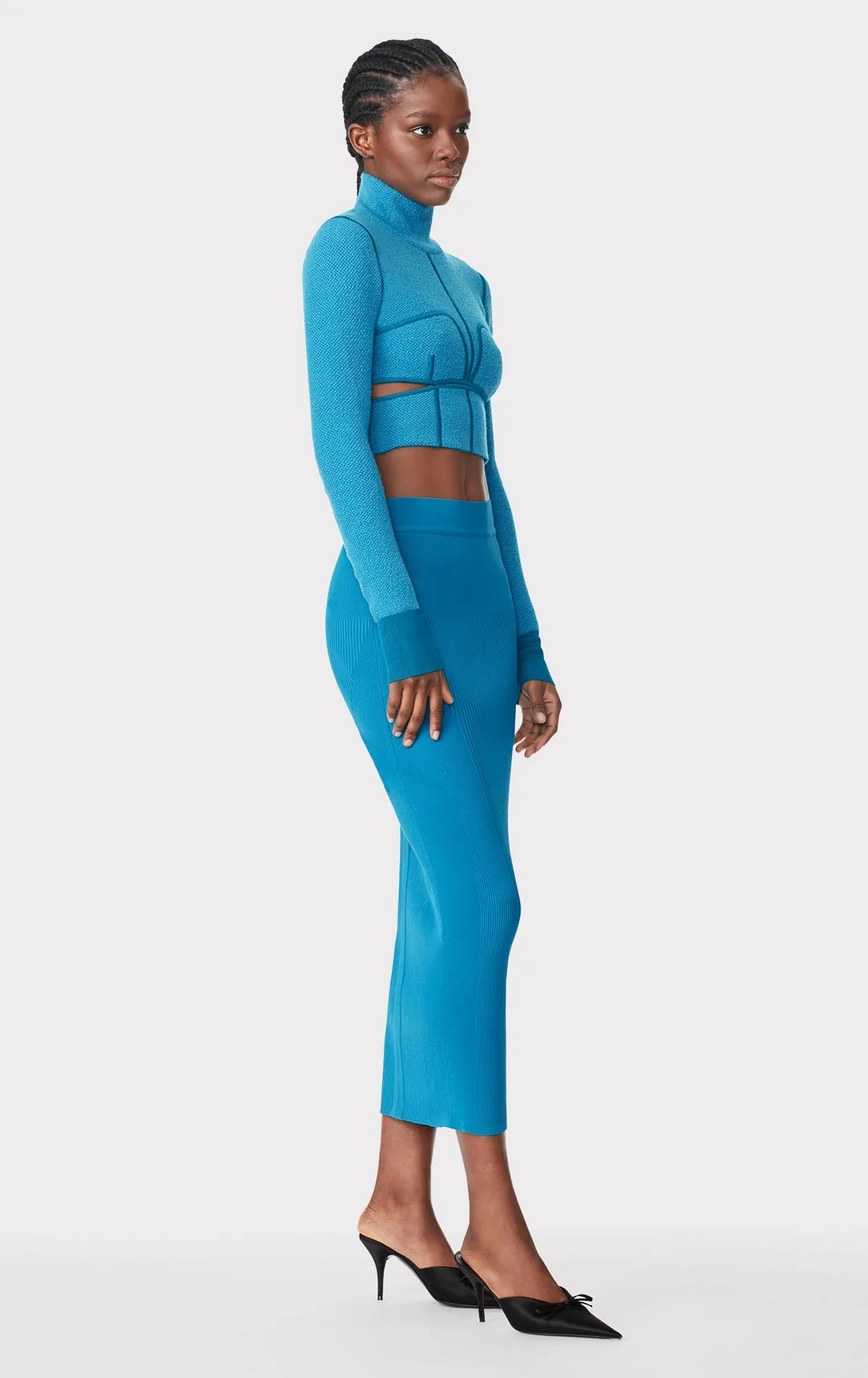 MOHAIR DOUBLE KNIT CROP TOP sold by Herve Leger product image thumbnail 5