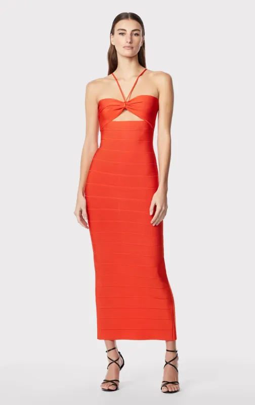 ICON GATHERED STRAPPY GOWN sold by Herve Leger