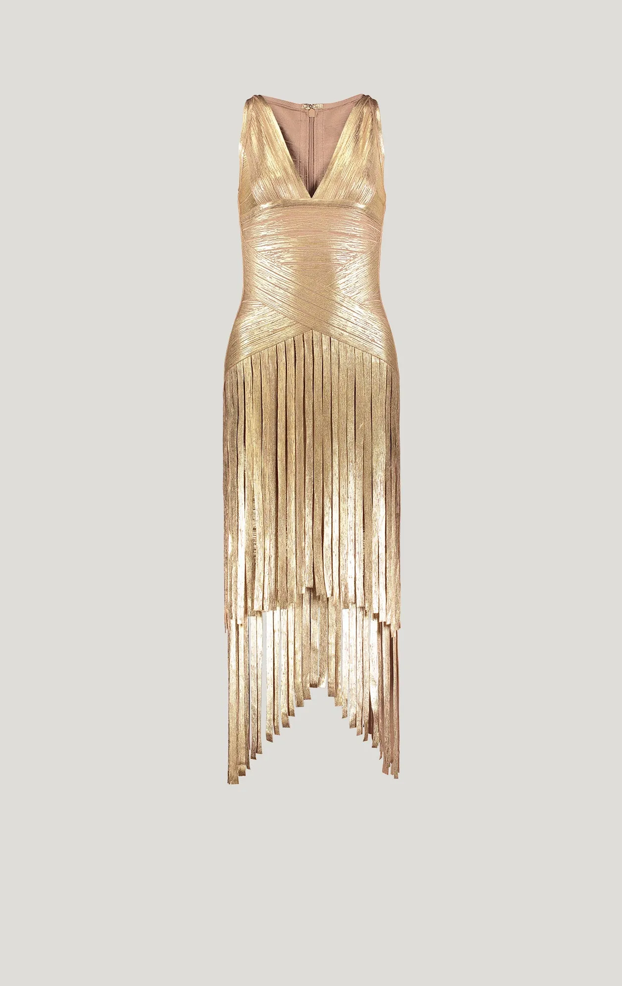 Layered Foil Fringe Dress sold by Herve Leger product image thumbnail 2