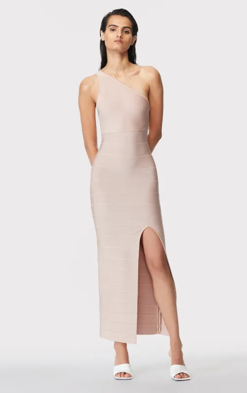 Icon One Shoulder Midi Gown sold by Herve Leger