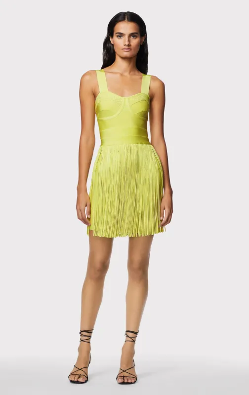BUSTIER FRINGE MINI DRESS sold by Herve Leger