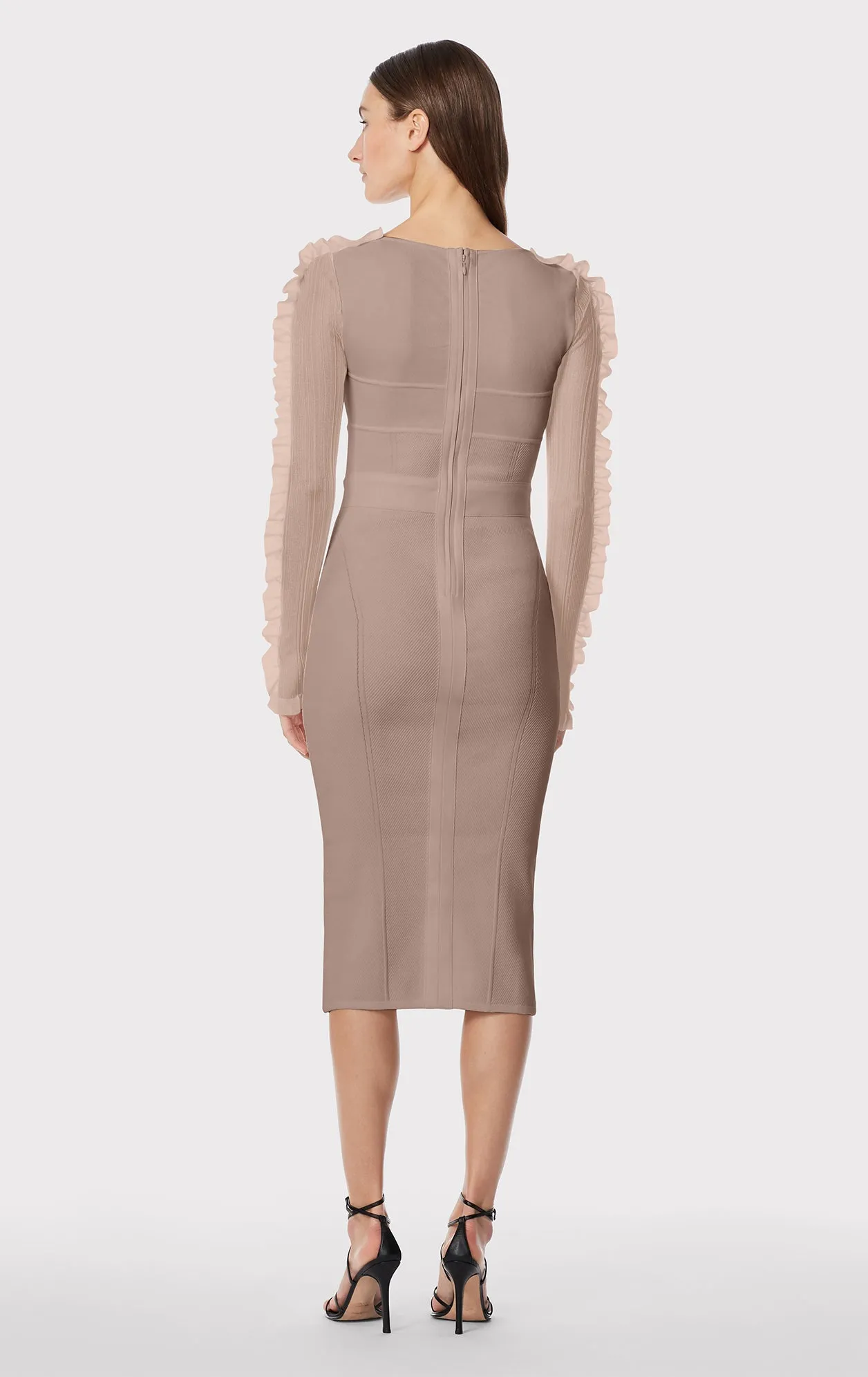 SWEETHEART RUFFLE MIDI DRESS sold by Herve Leger product image thumbnail 3