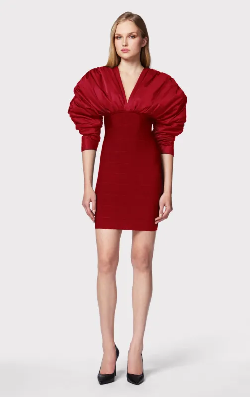 RUCHED NYLON MINI DRESS sold by Herve Leger