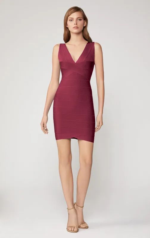 v neck mini bandage dress sold by Herve Leger