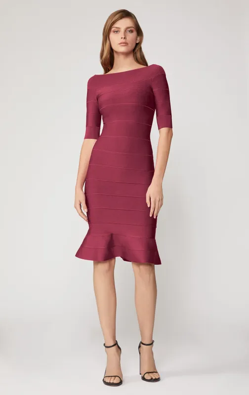 Off-Shoulder Flare Dress sold by Herve Leger