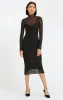 SHEER VARIEGATED RIB MIDI SKIRT sold by Herve Leger