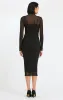 SHEER VARIEGATED RIB MIDI SKIRT sold by Herve Leger